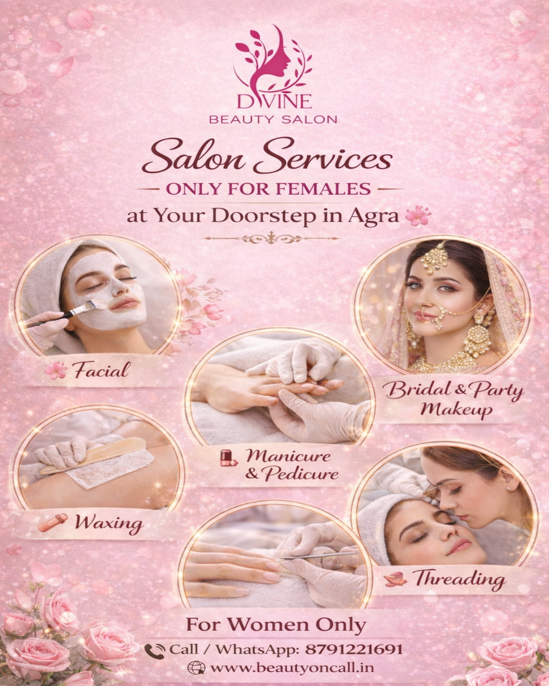 Divine Beauty Salon Facebook ad: Salon Services at Your Doorstep