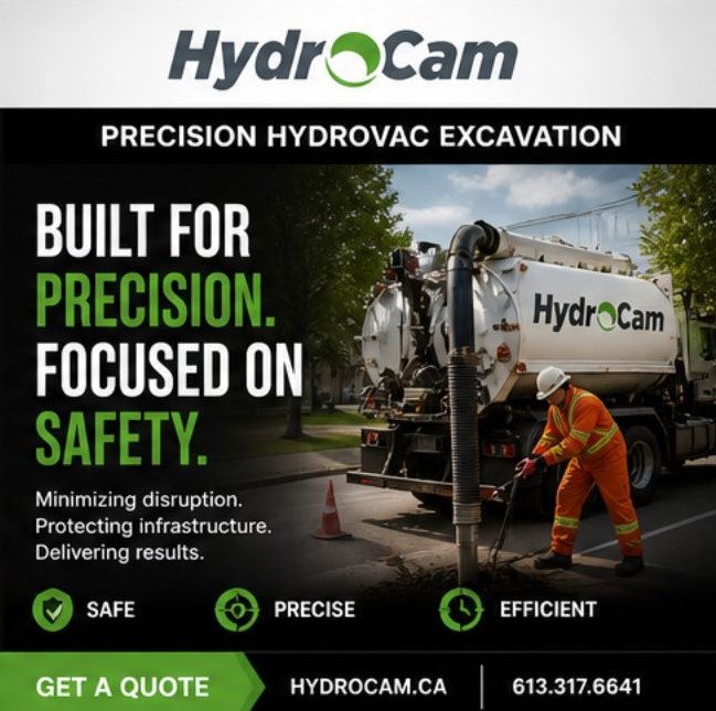 Hydrocam Facebook ad: Still digging near utilities with a bucket?