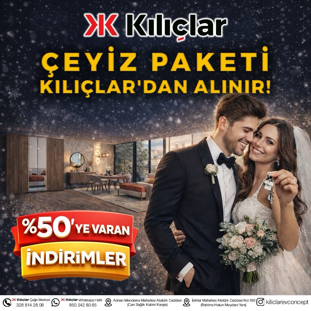 Kılıçlar Ev Concept Facebook ad: ÇEYİZ PAKETİ KILIÇLAR’dan ALINIR!