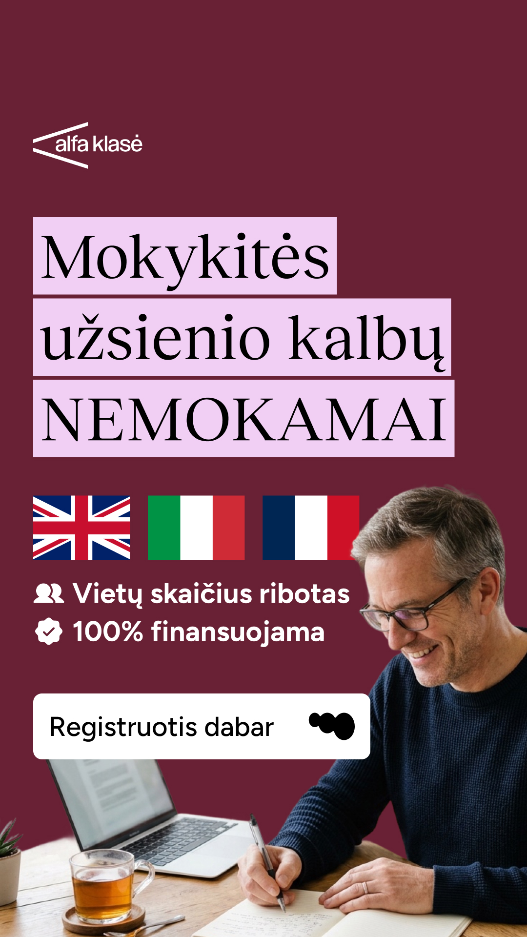 Alfa Klasė Facebook ad