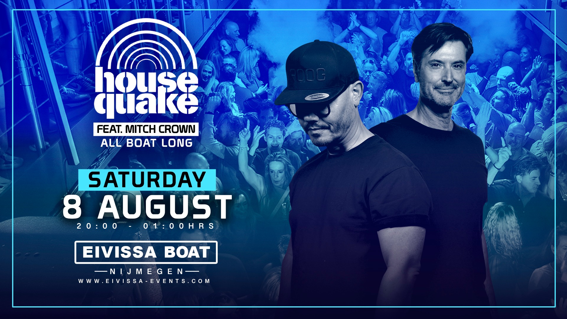 Eivissa Events Facebook ad: HOUSEQUAKE 'All Boat Long' - Eivissa Boat Nijmegen