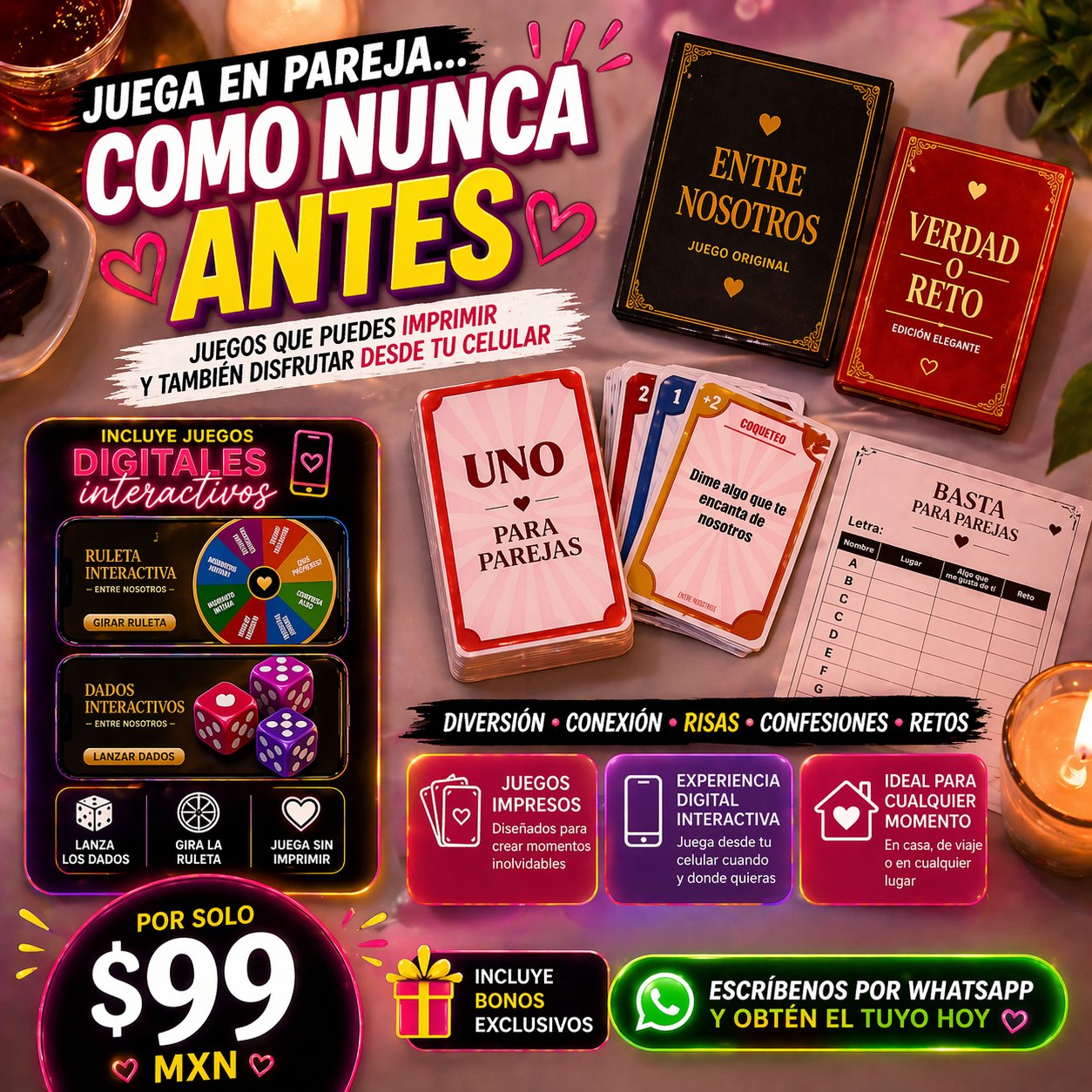 Entre Nosotros Facebook ad: Rompe la rutina en pareja