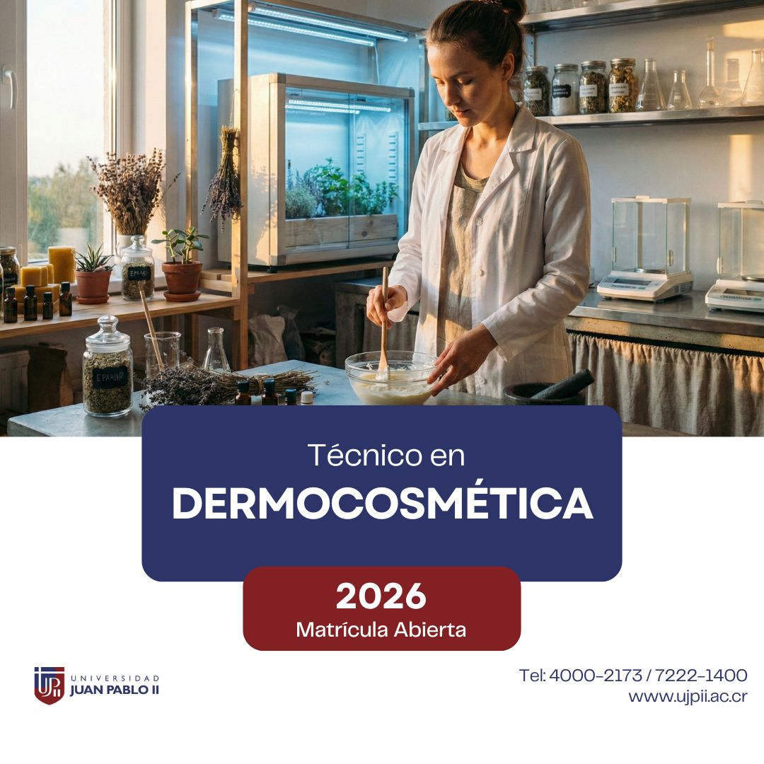 Universidad Juan Pablo II Facebook ad: Técnico en Dermocosmética