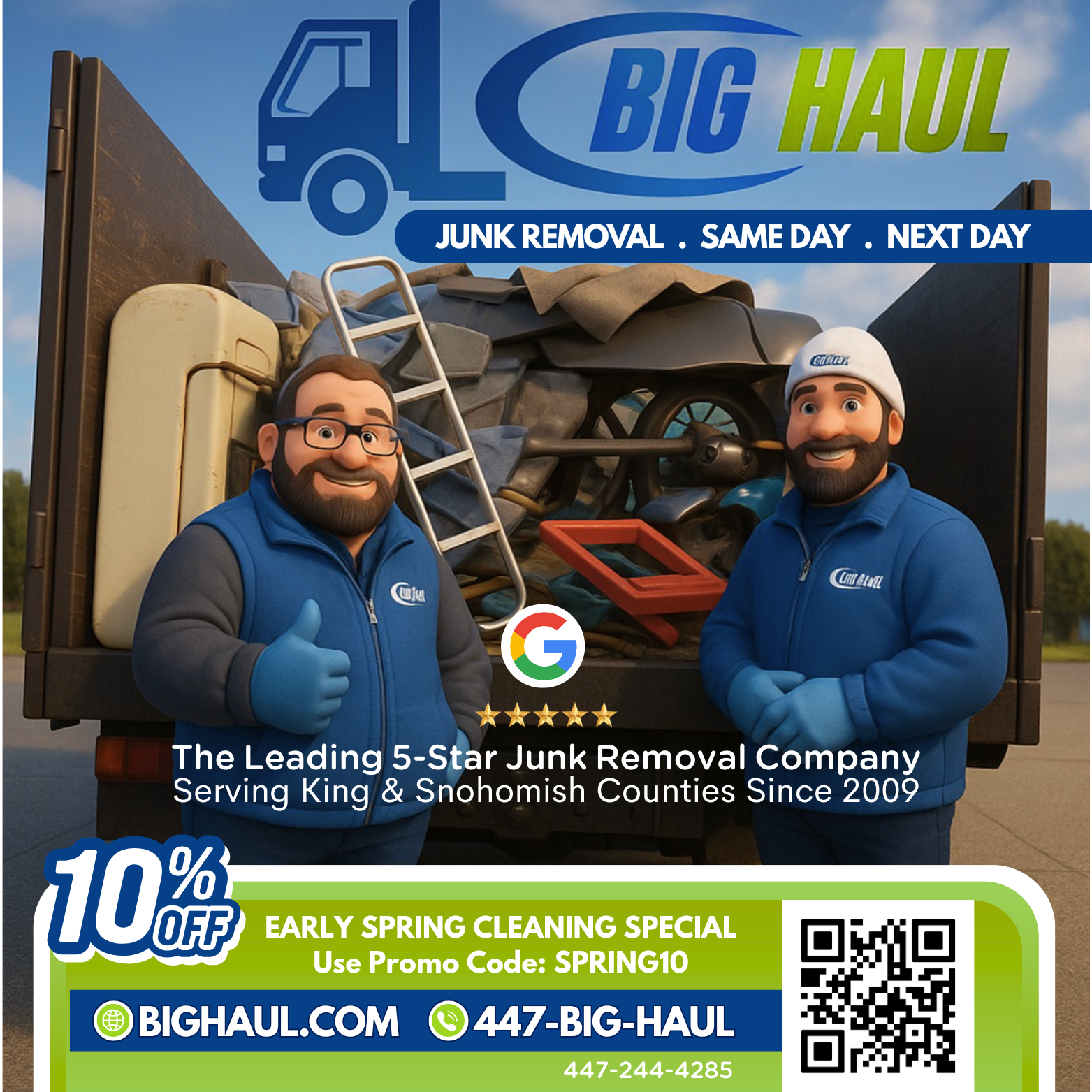 Big Haul Junk Removal and Property Services Facebook ad