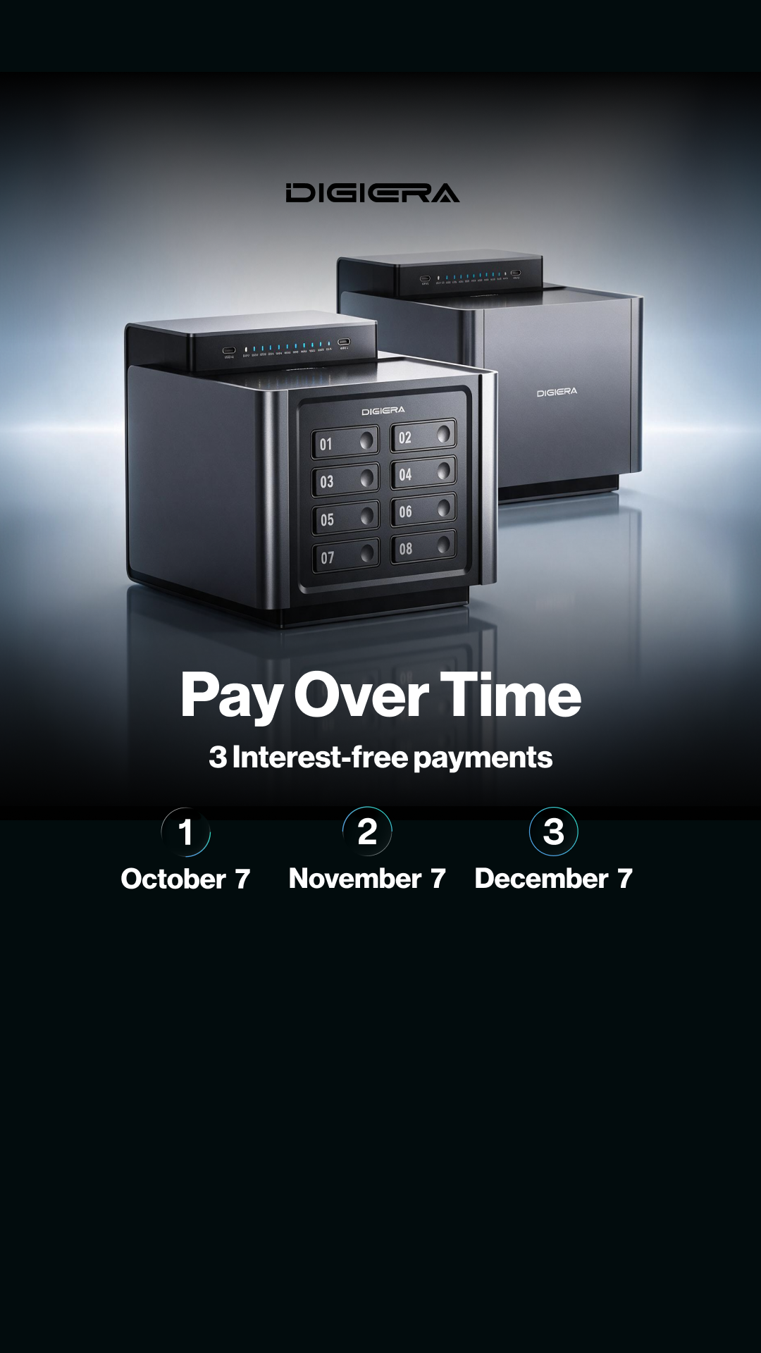 Digiera Facebook ad: Pay Over Time Now Available