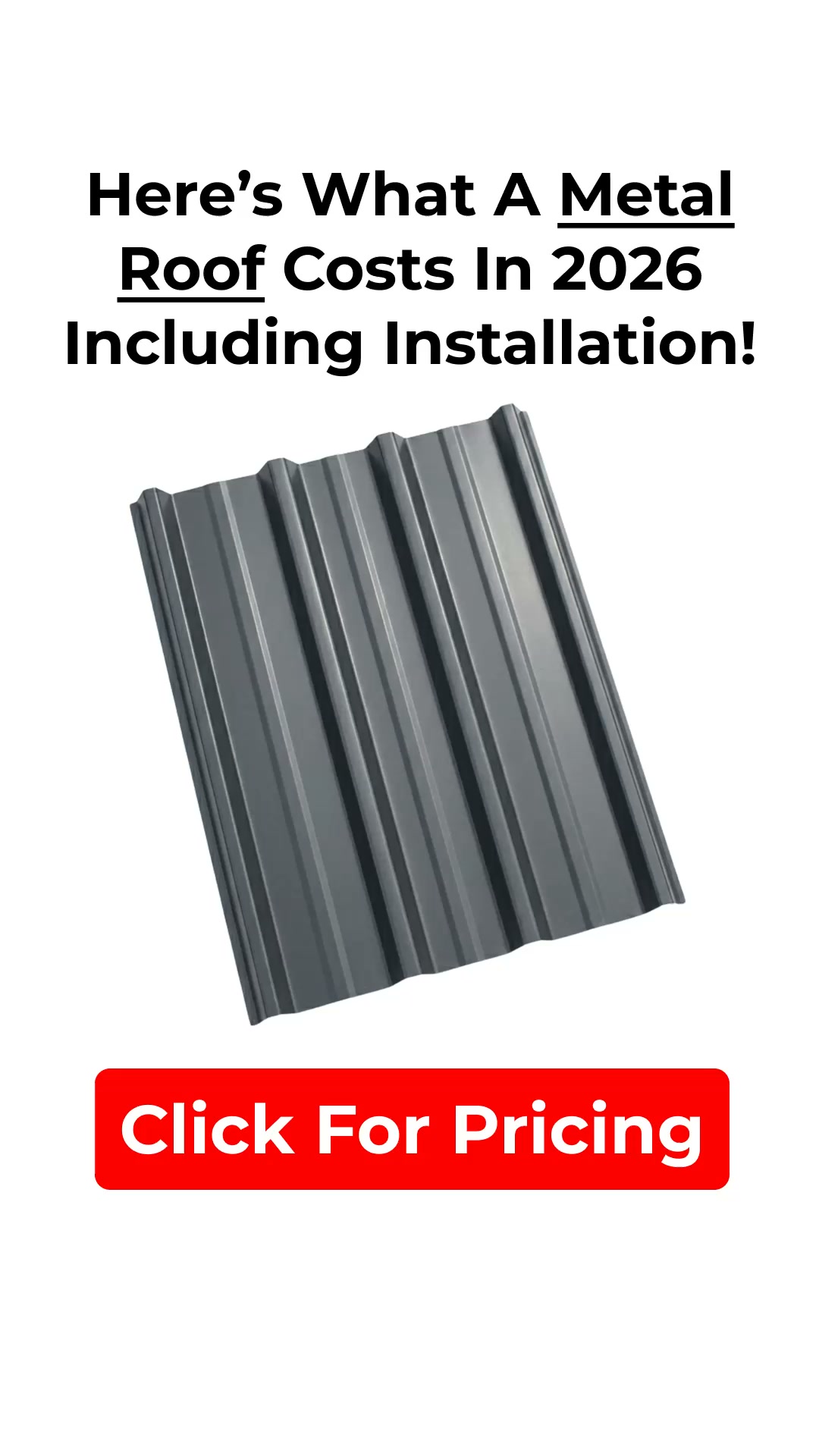 HomeBuddy.com Facebook ad: The Cost of New Metal Roof Might Surprise You