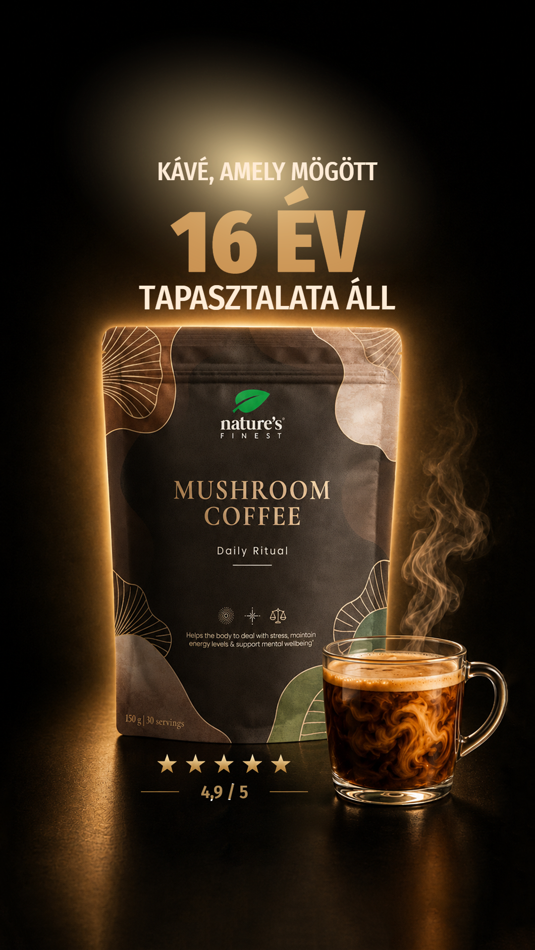 Nature's Finest Magyarország Facebook ad: Ismerd meg Mushroom Coffee-t