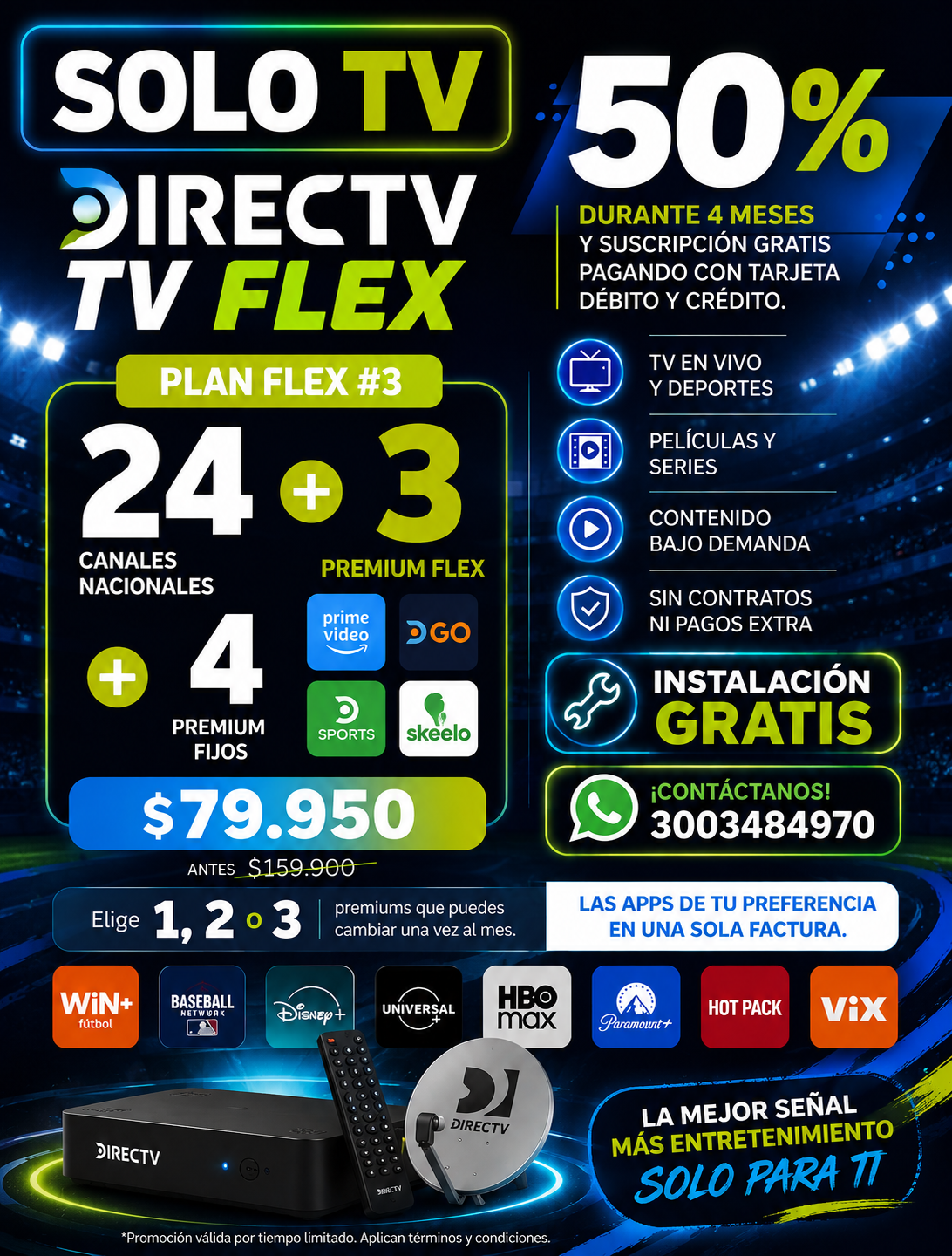 Directv - Investco Distribuidor Autorizado Facebook ad: Chatea con nosotros