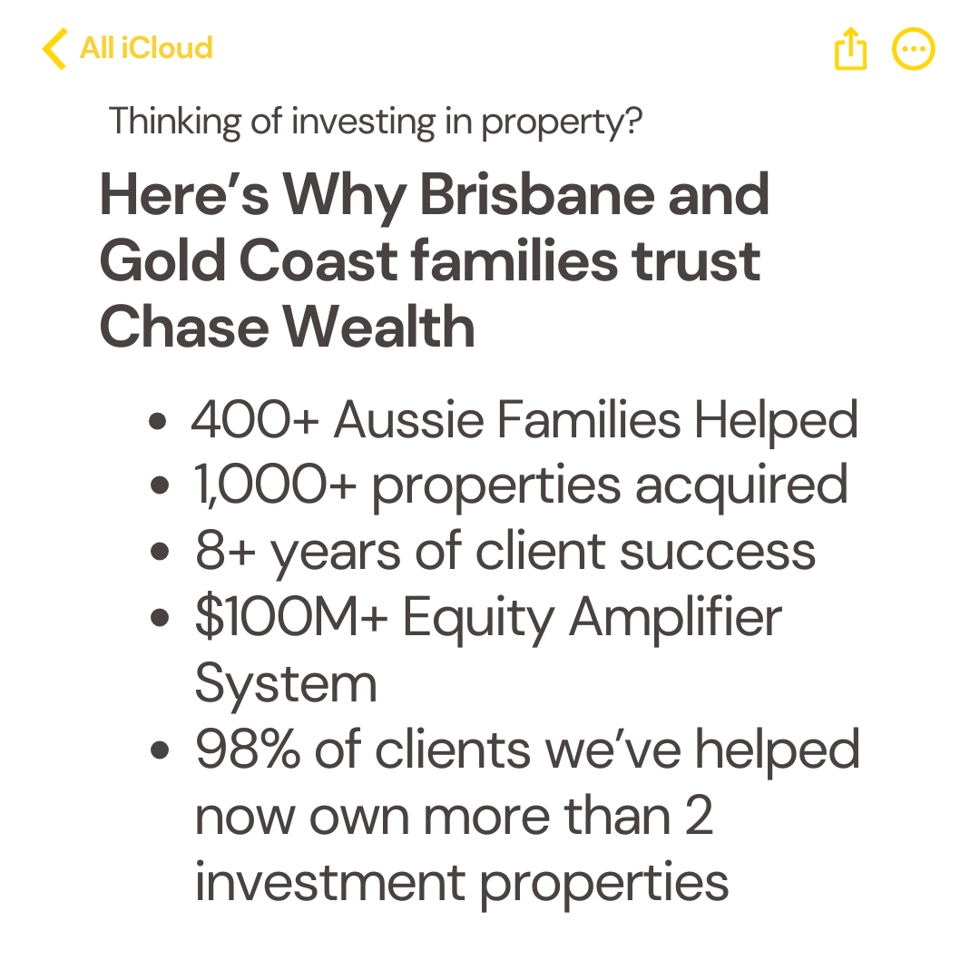 Chase Wealth Australia Facebook ad: Secret No Cash Down Property Playbook Finally Revealed