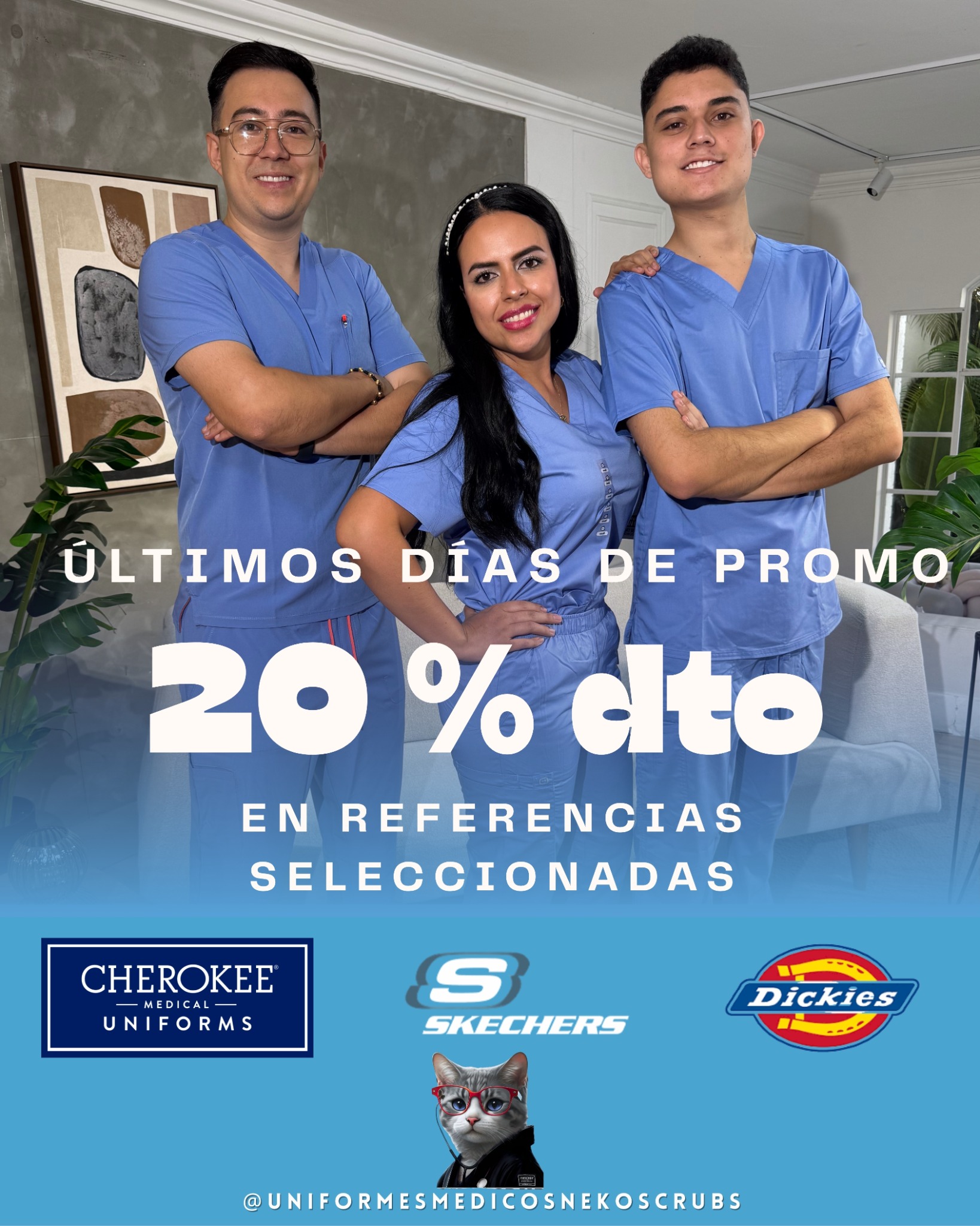 Uniformes médicos Nekoscrubs Facebook ad