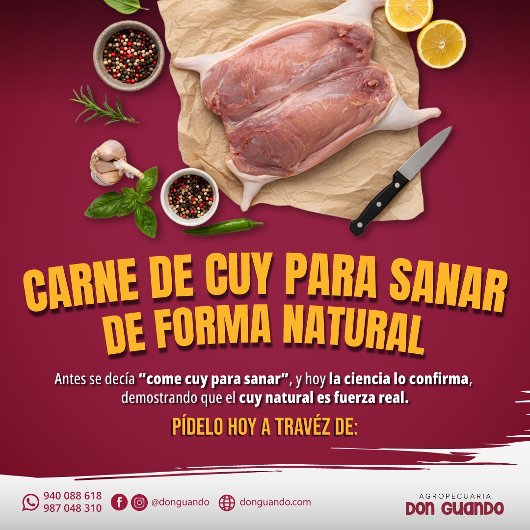 Agropecuaria Don Guando Facebook ad: Carne de cuy: fortalece tu salud