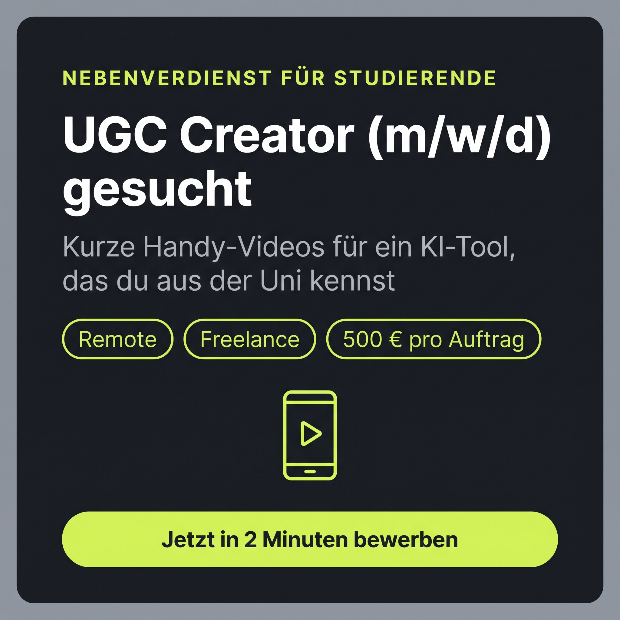 Lara Studytipps Facebook ad: Nebenverdienst für Studierende (m/w/d)