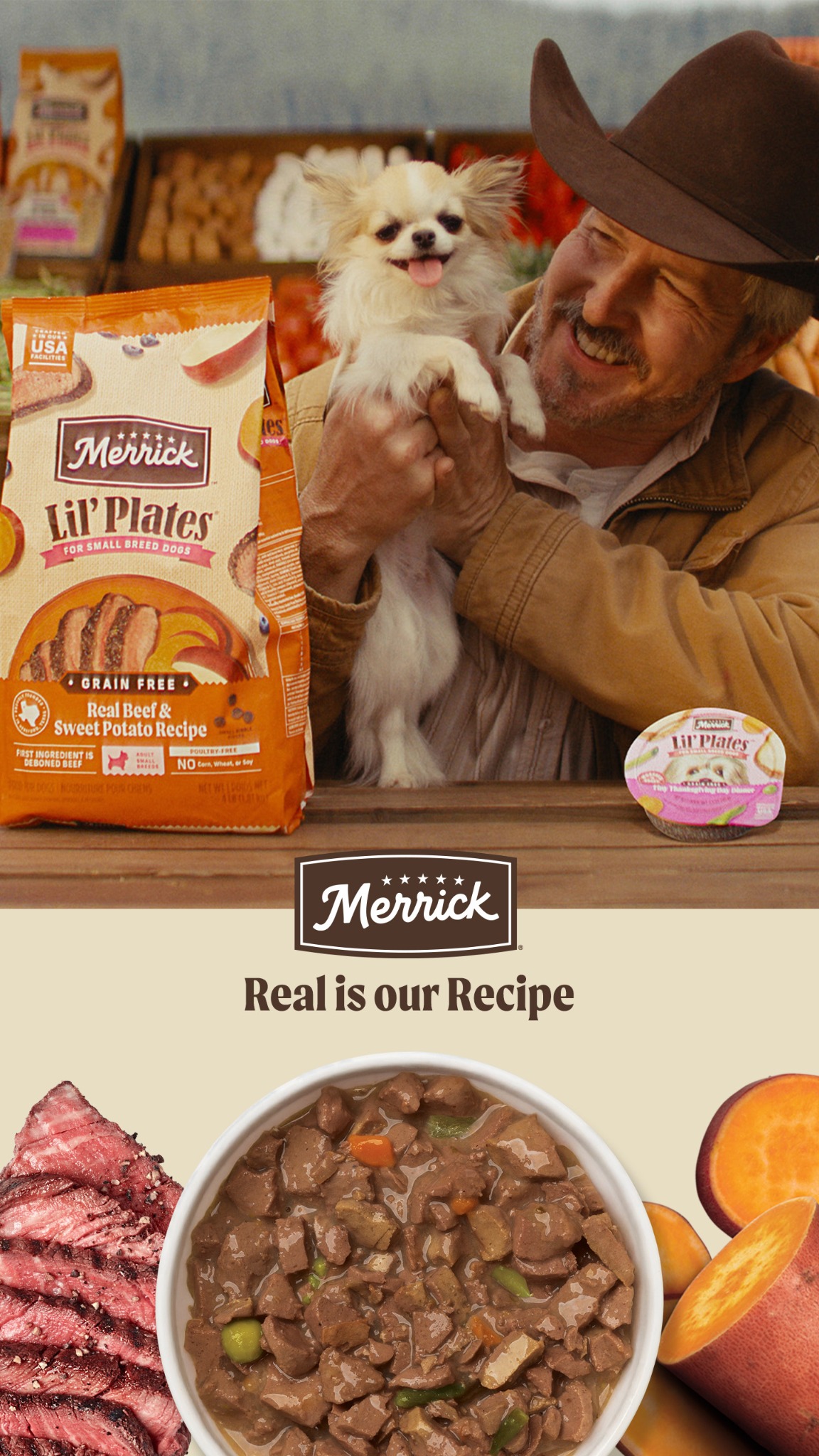 Merrick Pet Care Facebook ad: Merrick Lil' Plates Crafted for Small Dogs​
