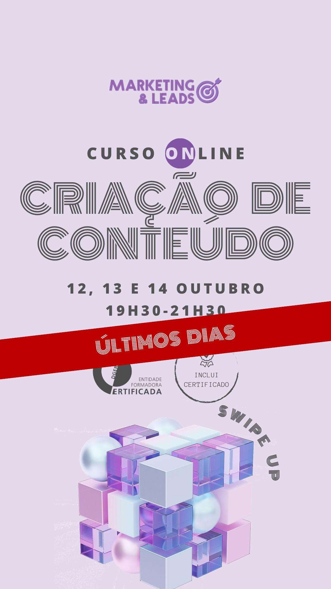 Marketing and Leads Facebook ad: Curso de Criação de Conteúdo - Online