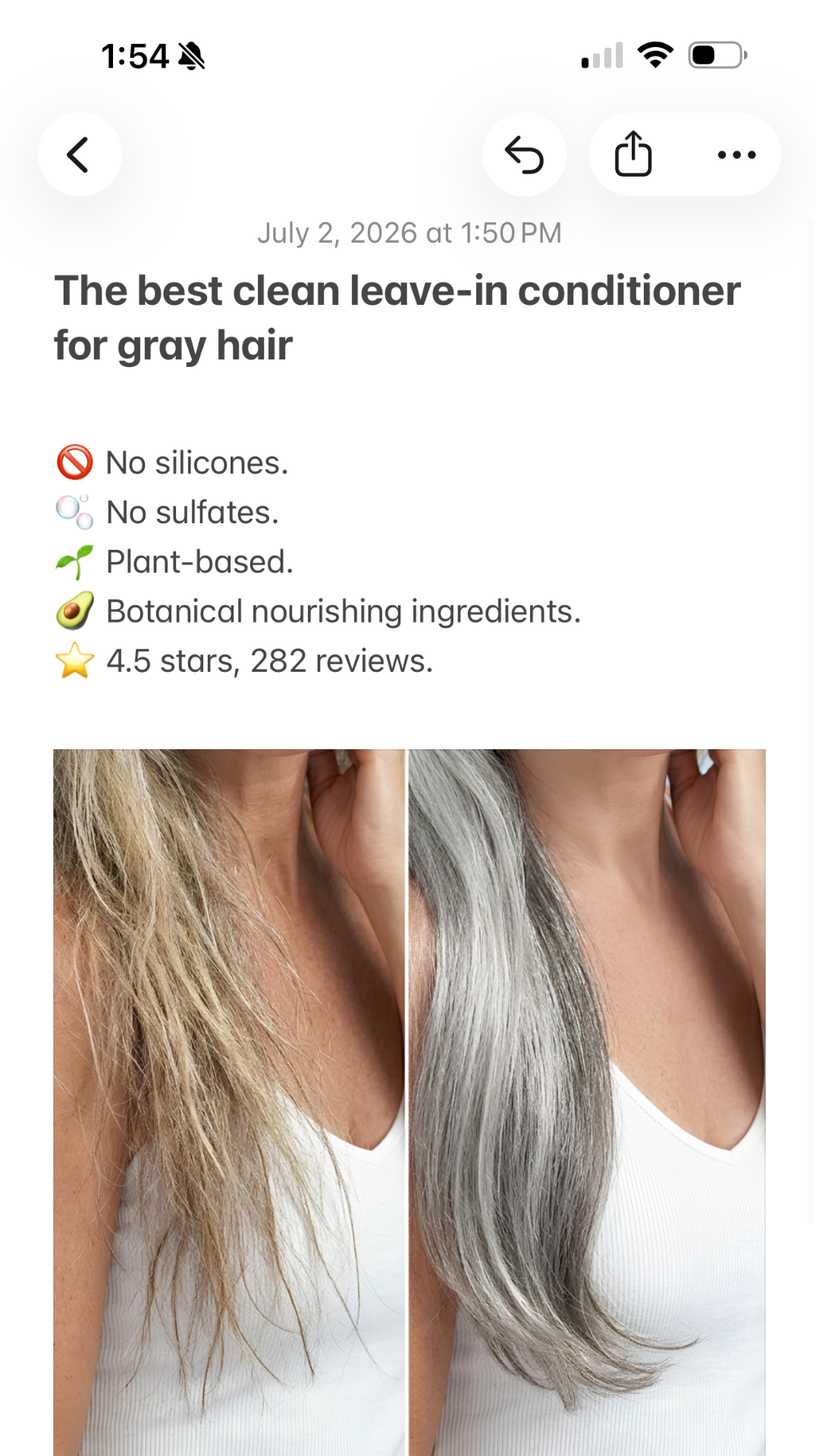 Just Nutritive Hair and Skin Care Facebook ad