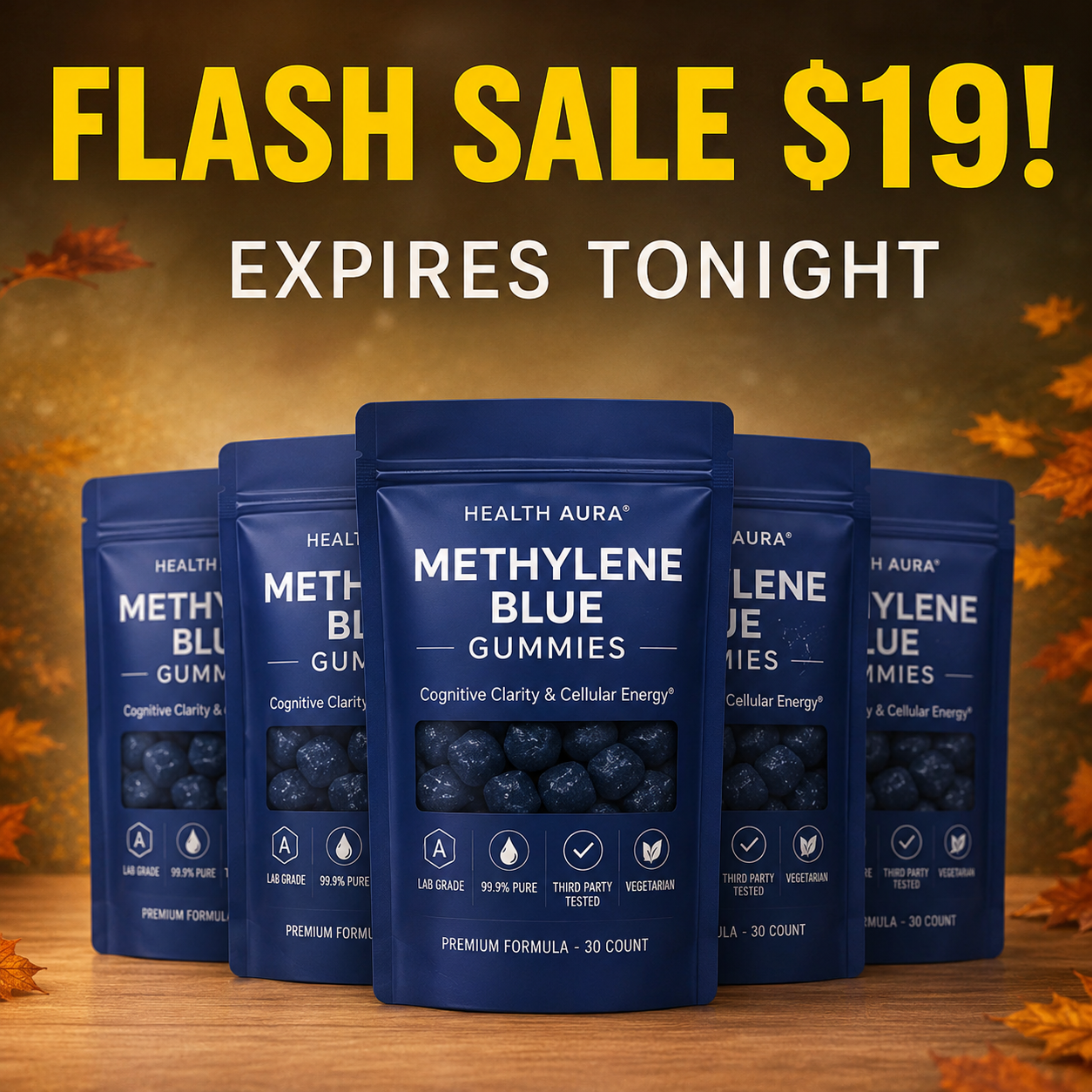 The Active Aging Report Facebook ad: I tell my patients to try methylene blue gummies every…