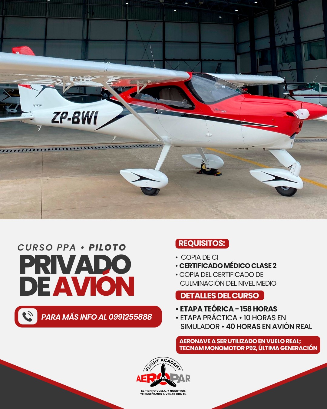 Aeropar Paraguay Facebook ad: En Aeropar Flight Academy, experimentas la sensación de…
