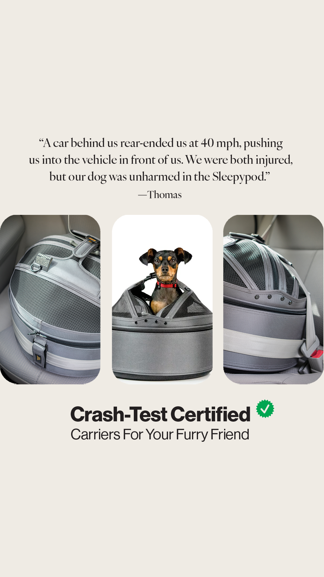 Sleepypod Facebook ad: CPS Certified