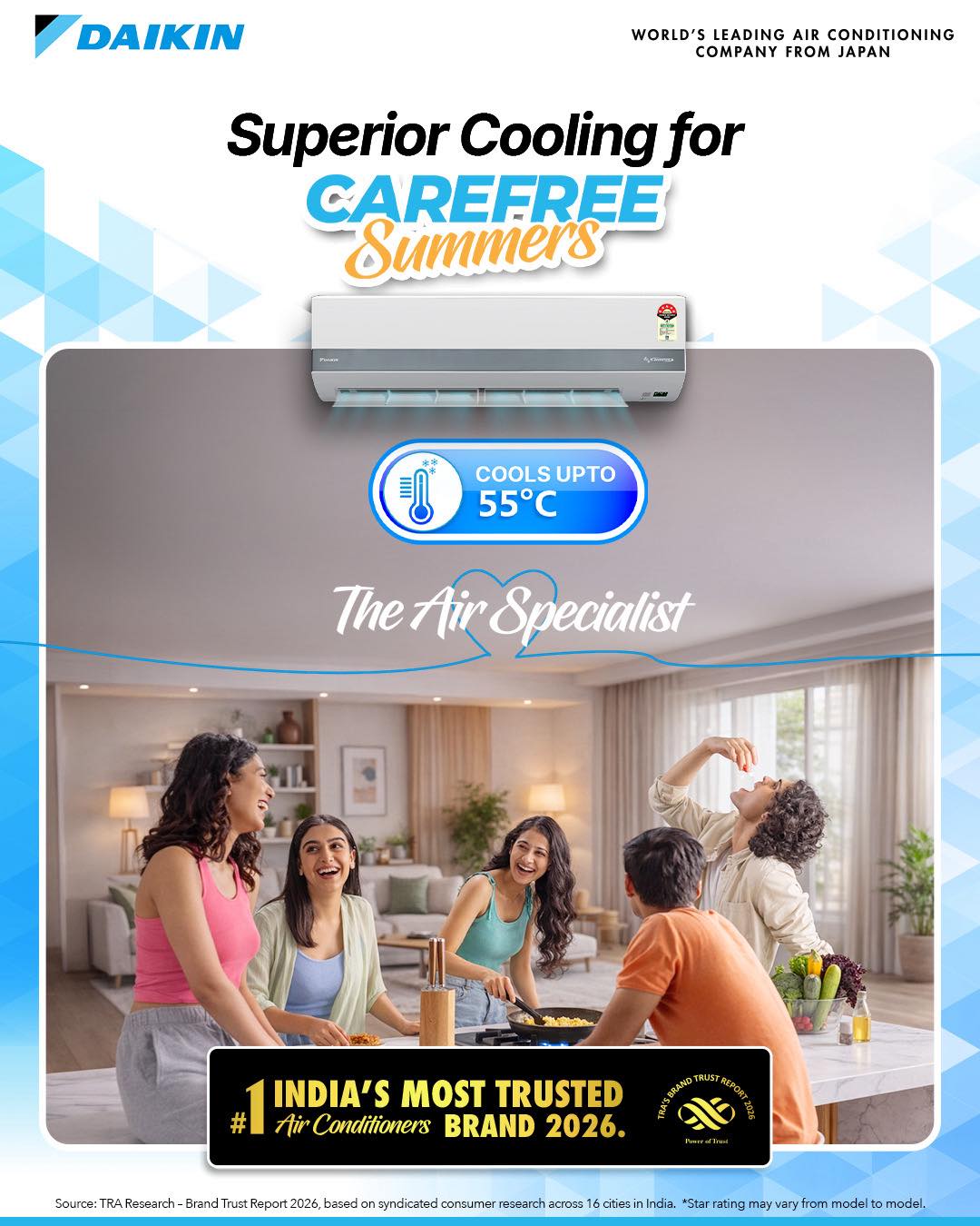 Daikin India Facebook ad: Beat the heat with powerful cooling and enjoy…
