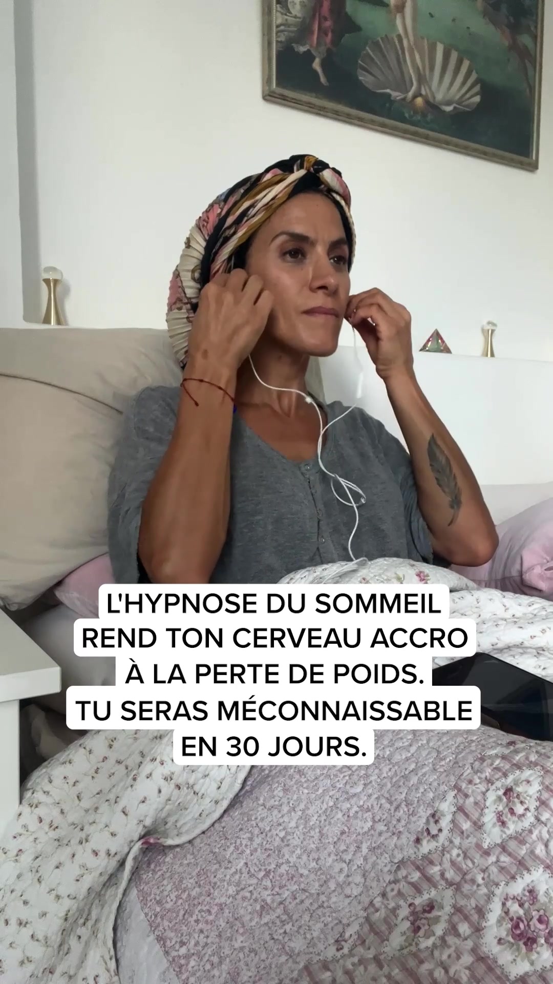 Kure for Hypnotherapy Facebook ad: Appuie sur Play. Ferme les yeux. Change profondément