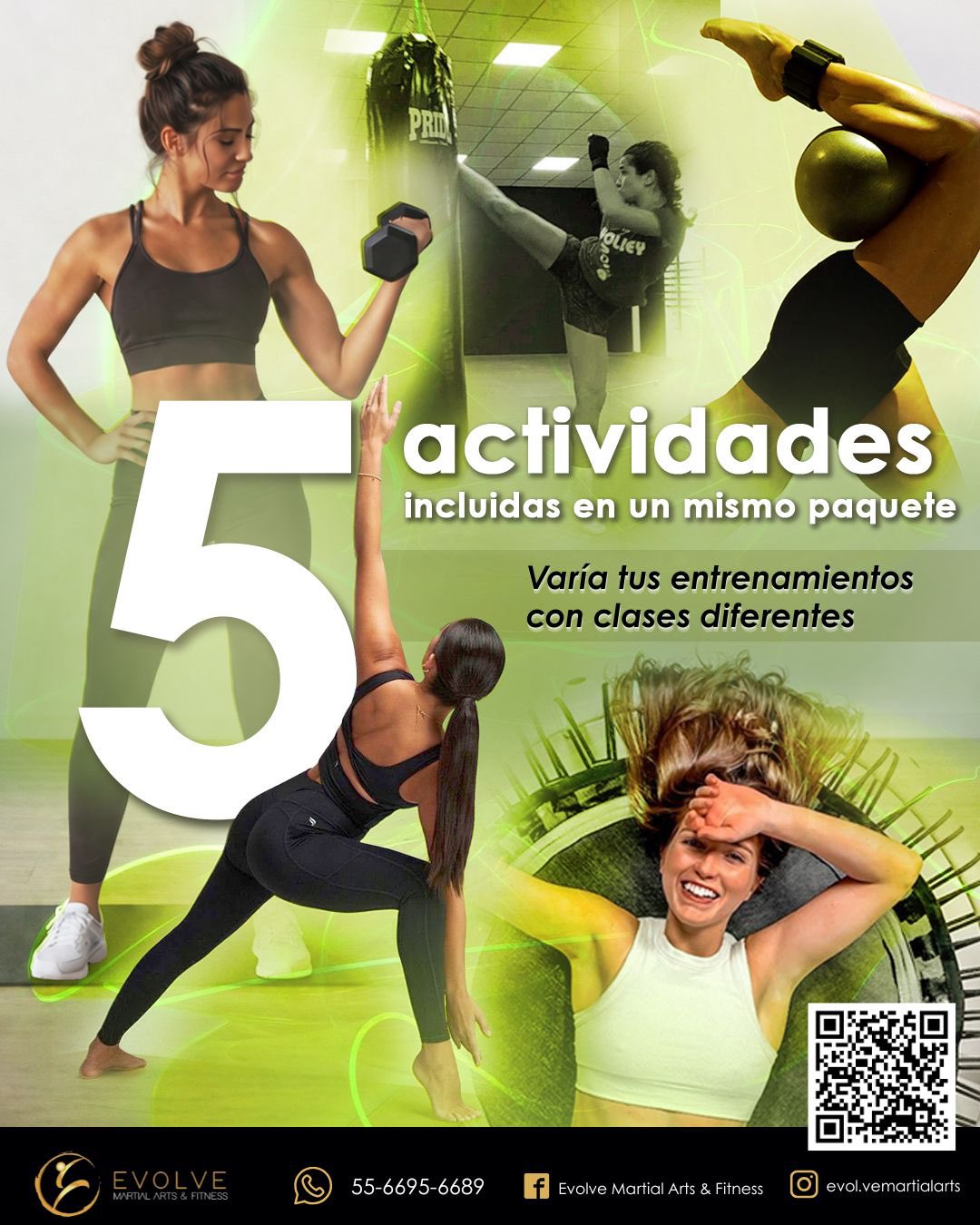 Evolve Martial Arts & Fitness Facebook ad: No necesitas más motivación.