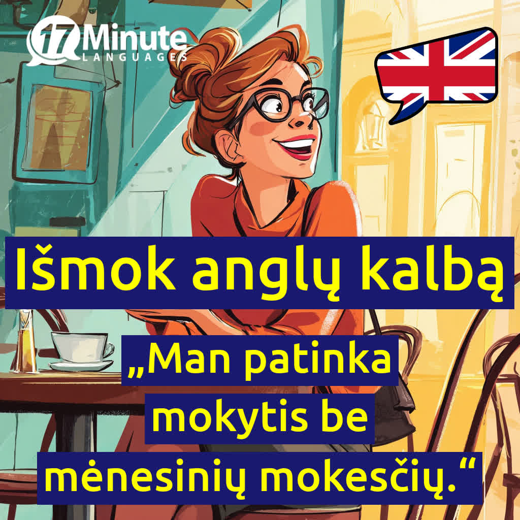 17 Minute Languages Lietuva Facebook ad