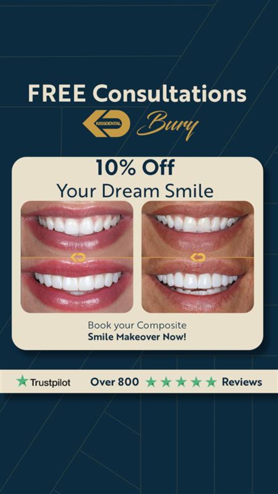 Kissdental Cosmetic Dentistry Facebook ad