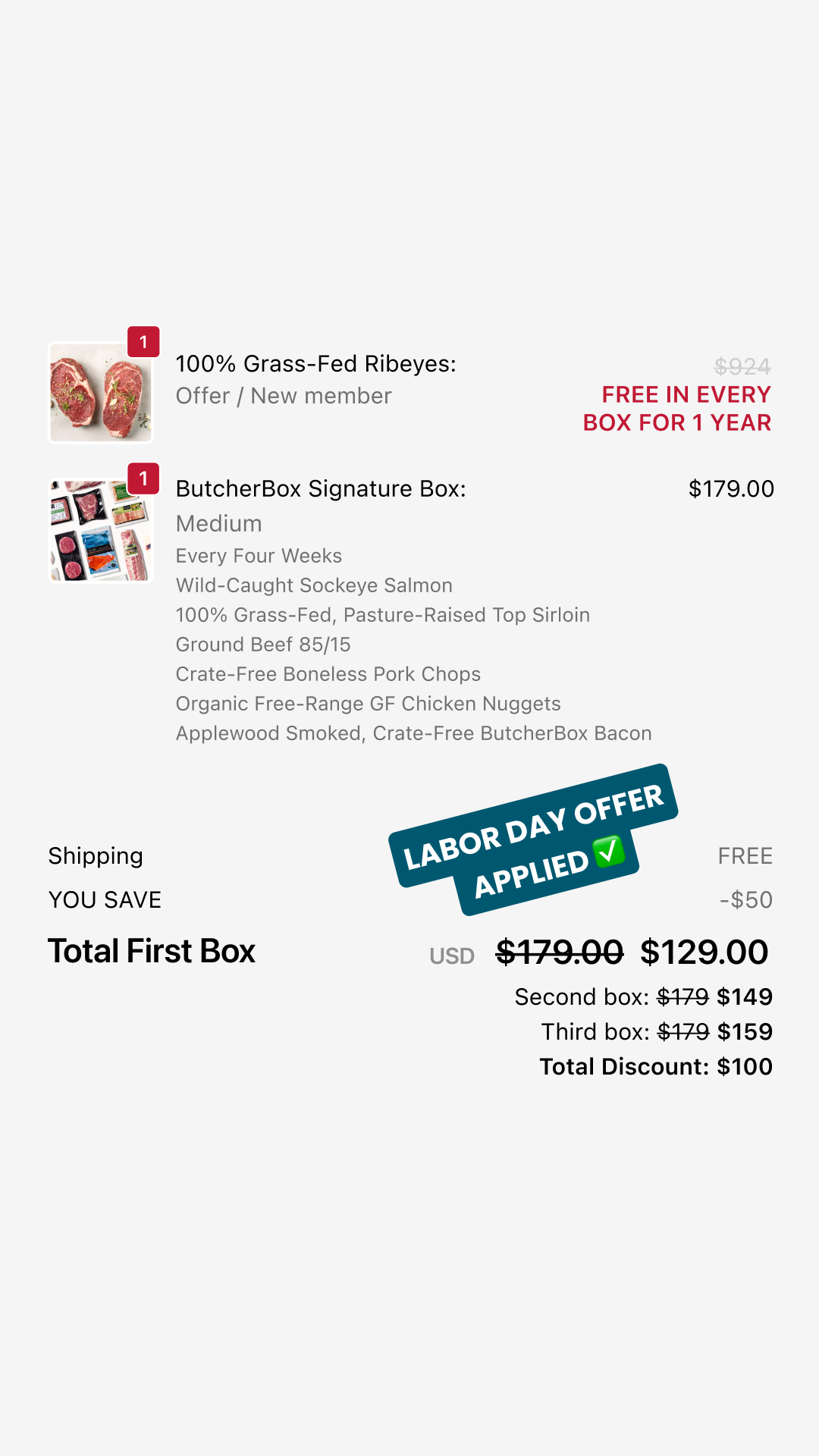 ButcherBox Facebook ad