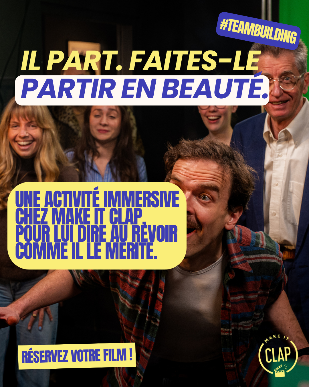 Make It Clap Facebook ad: Faites vivre une expérience unique à vos collaborateurs!