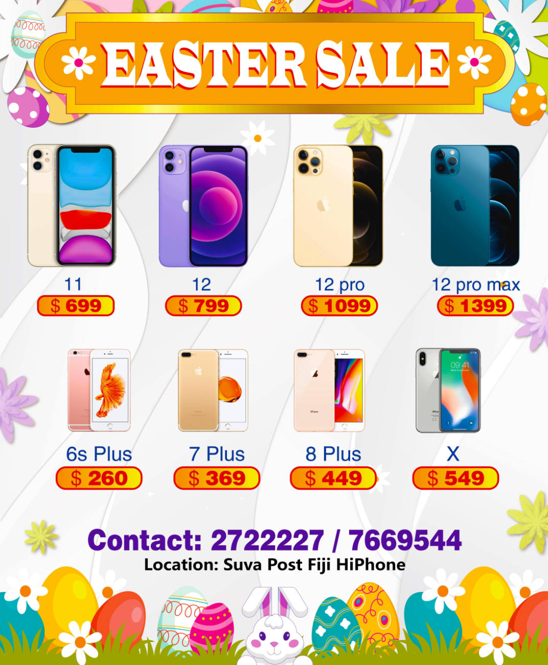 HiPhone Facebook ad: Contact: 2722227/ 7669544