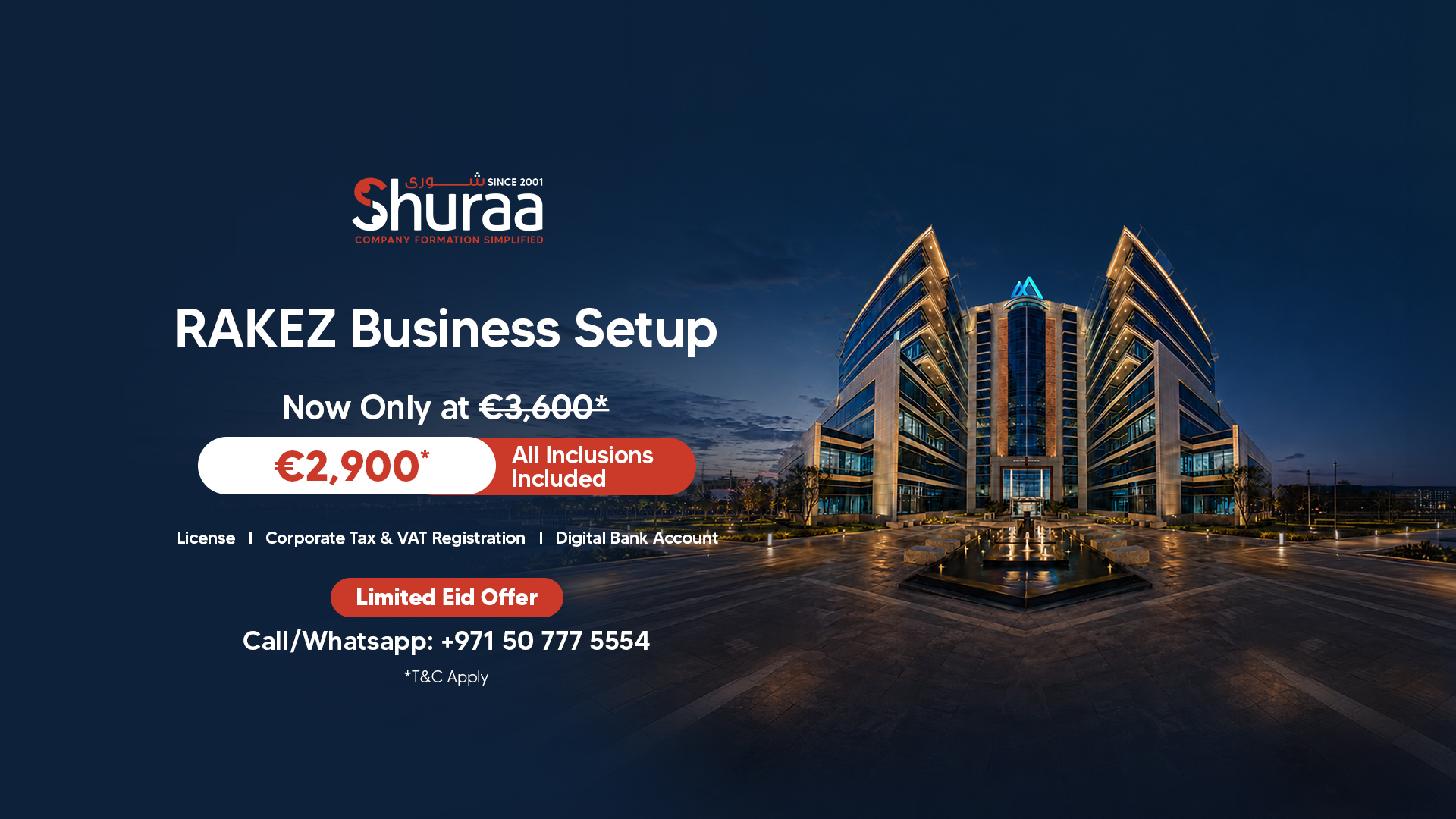 Shuraa Business Setup Facebook ad from Jul 29, 2026