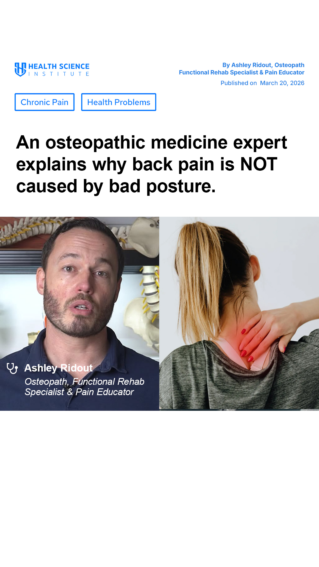 Ashley Ridout Osteopath Facebook ad