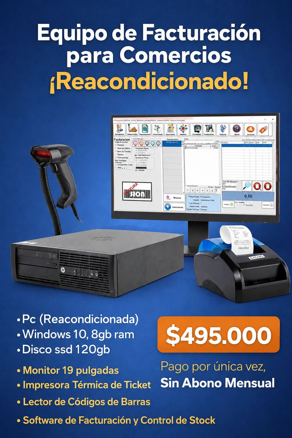 Soluciones Software Facebook ad: Oferta Equipo de Facturación PC reacondicionado