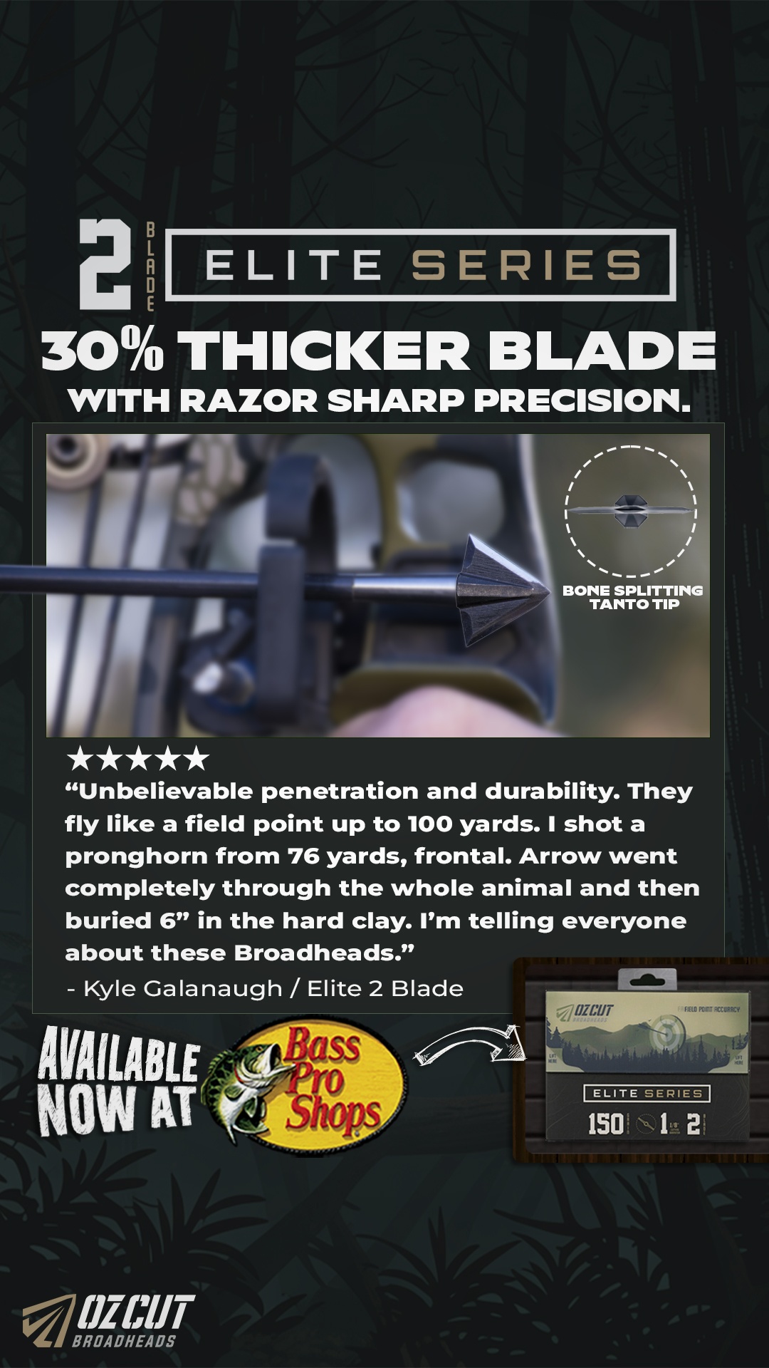 Ozcut Broadheads Facebook ad: Ozcut Elite Series 2: Penetration is Everything