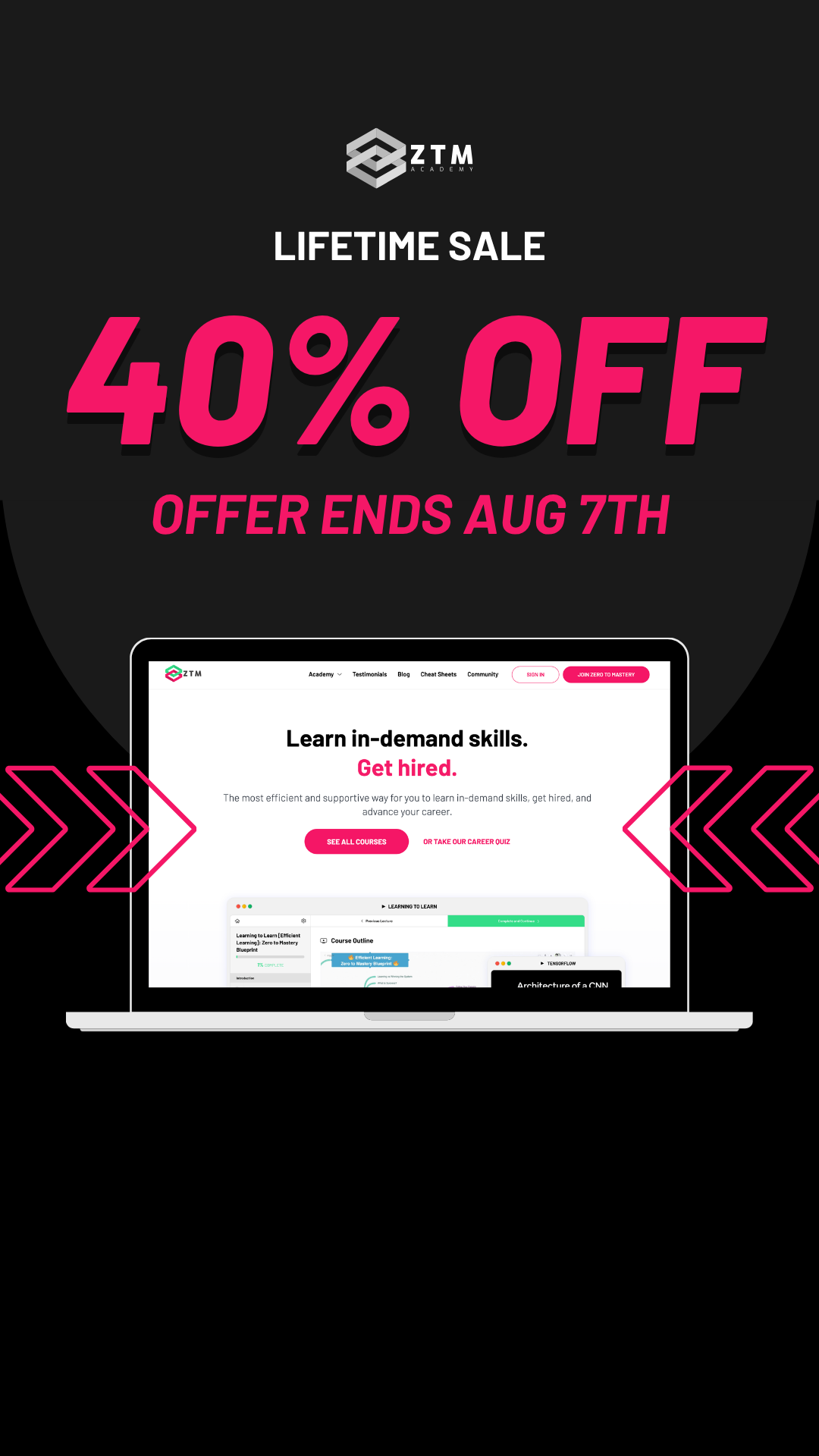Zero To Mastery Facebook ad