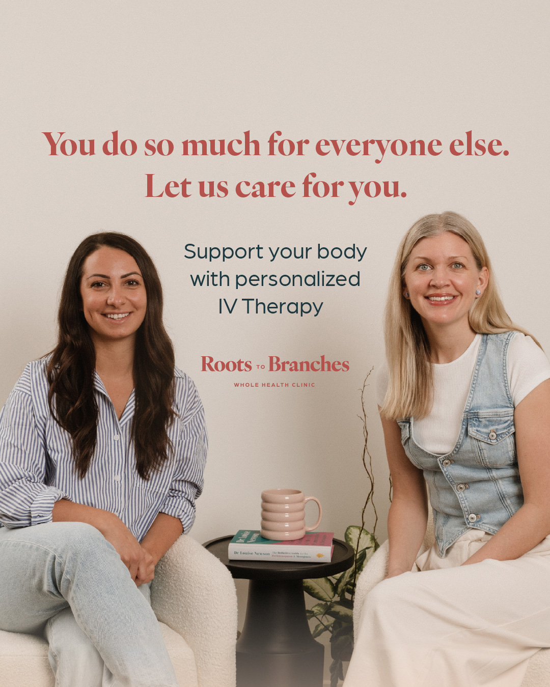 Roots to Branches Whole Health Clinic Facebook ad from May 27, 2026