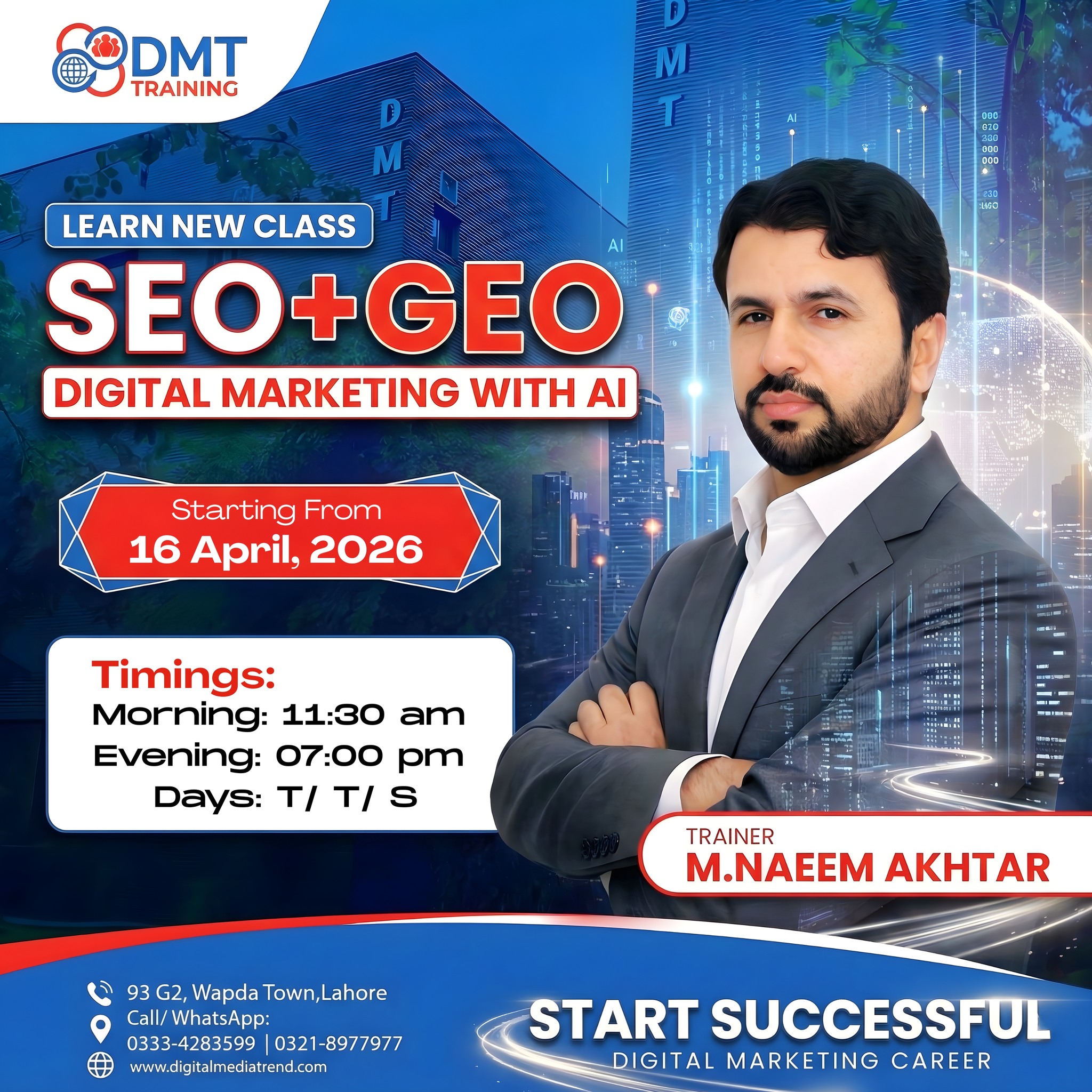 DMT, Digital Marketing Services & Training, Lahore Facebook ad