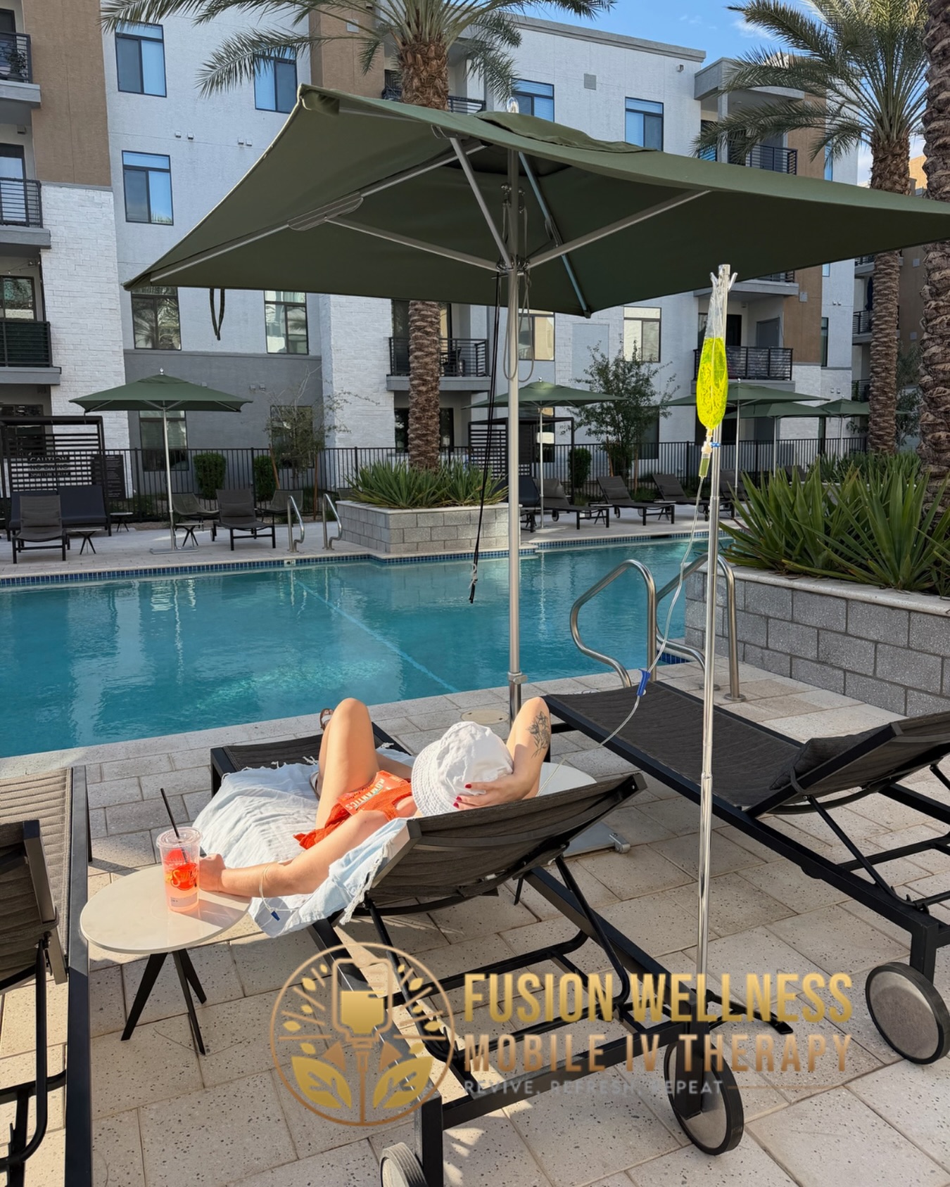 Fusion Wellness Mobile IV Therapy Facebook ad: Your spring break recovery team is here.