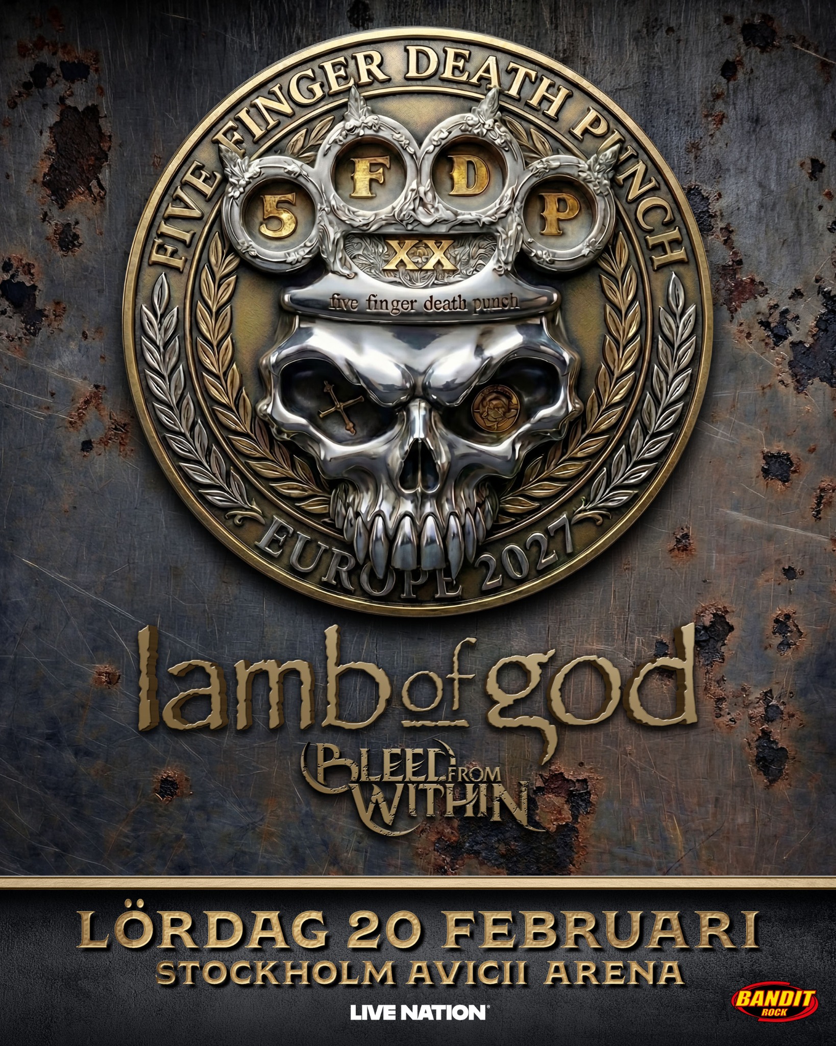 Live Nation Sweden Facebook ad: 5FDP | Avicii Arena, Sthlm | 20 februari 2027