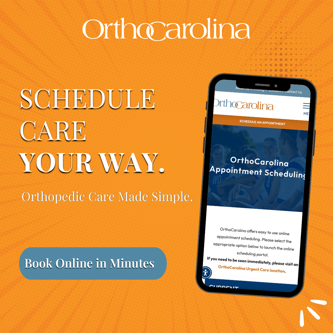 OrthoCarolina Facebook ad: Orthopedic Care When You Need It.