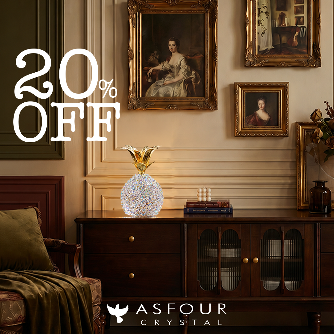 Asfour Crystal Egypt Facebook ad: خصم 20% على جميع منتجات عصفور كريستال لفترة محدودة