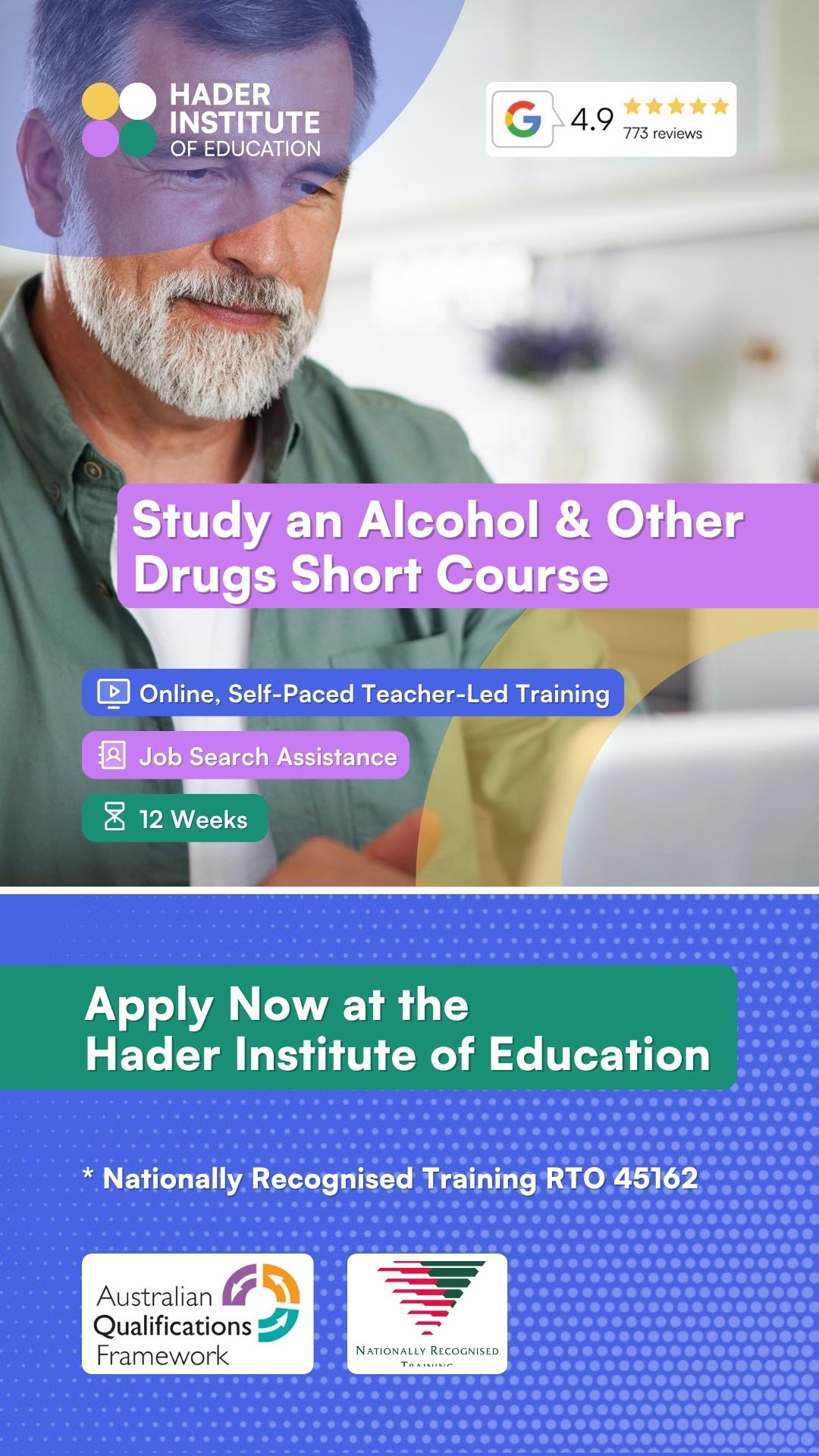 Hader Institute of Education RTO 45162 Facebook ad