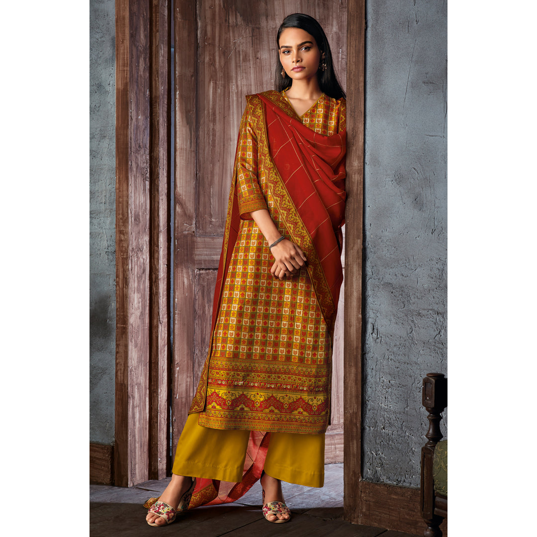 Ganga Fashions Facebook ad: The suit is very gorgeous with delightful texture…