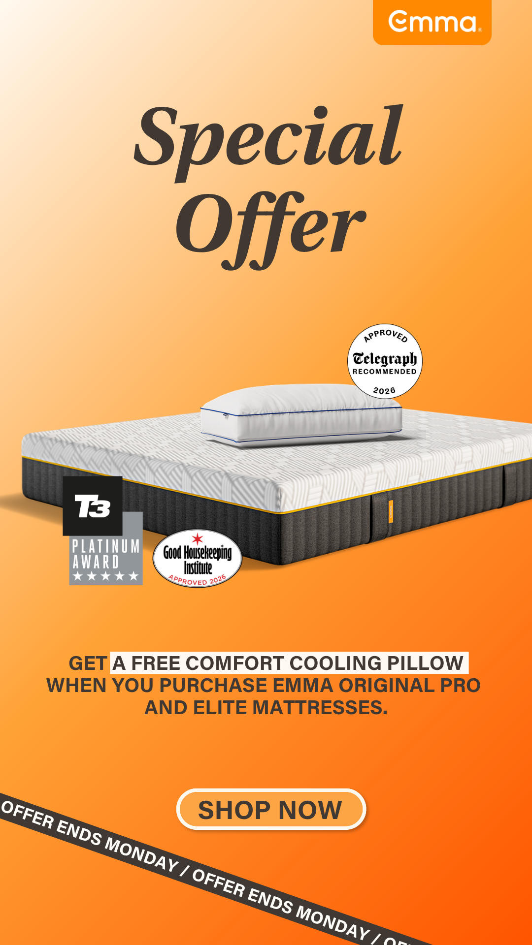 Emma Sleep UK Facebook ad