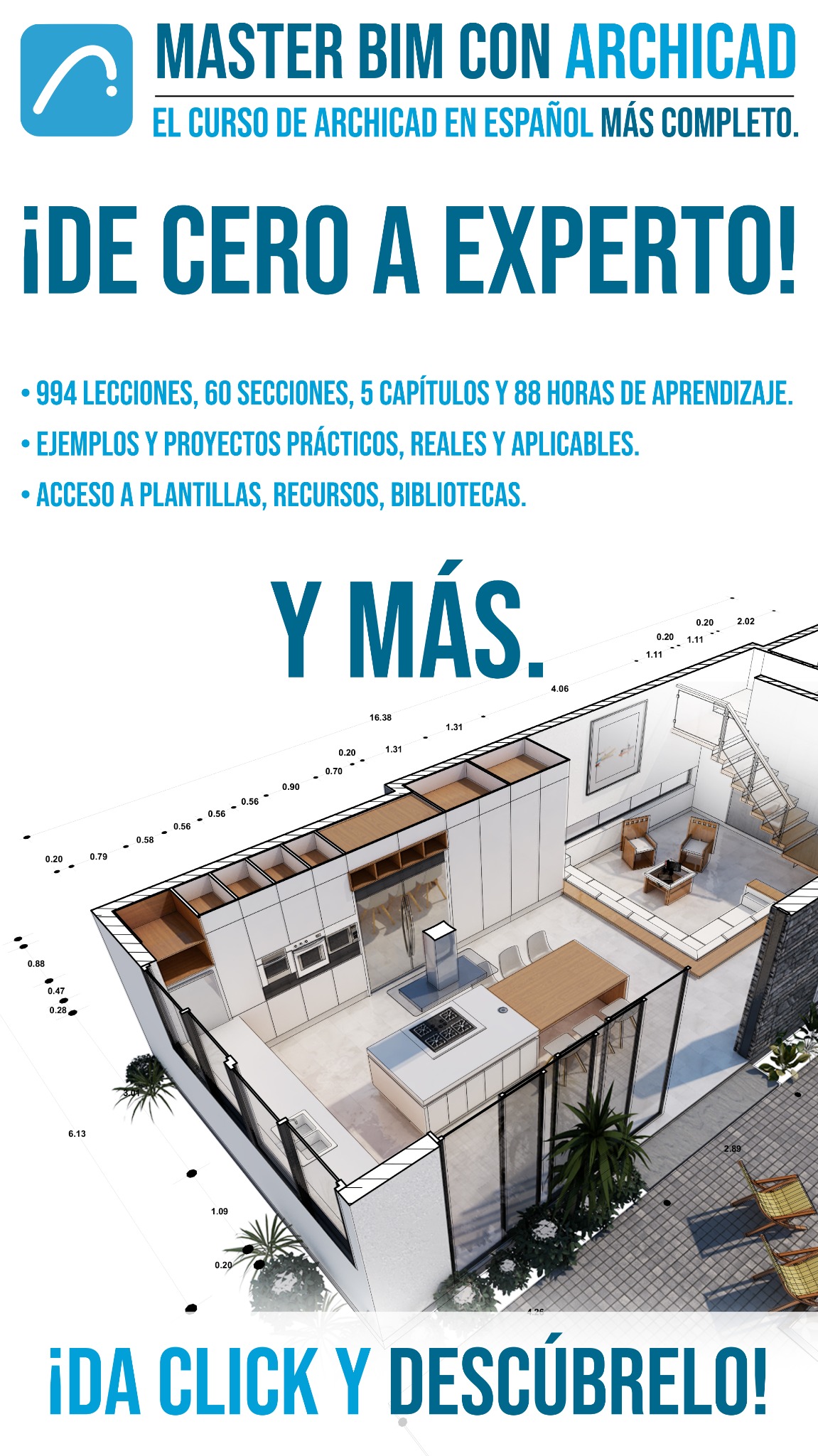 VOLUM Facebook ad: ¿Te gustaría aprender ArchiCAD desde 0, paso a paso, y…