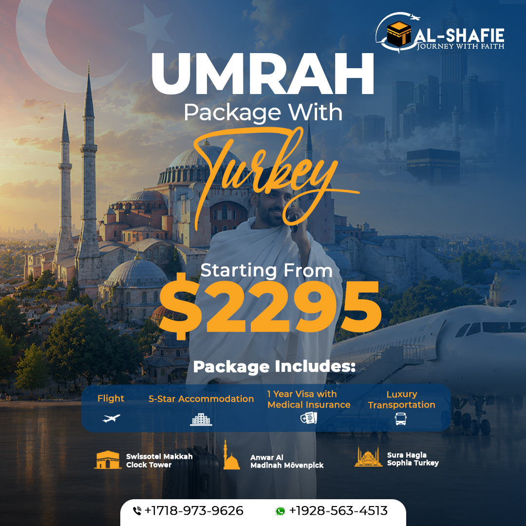 Al Shafie Travels Facebook ad: Umrah with Turkey from US
