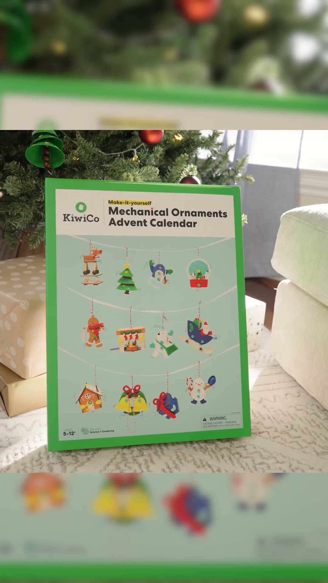 KiwiCo Facebook ad: Surprise Ornaments Advent Calendar
