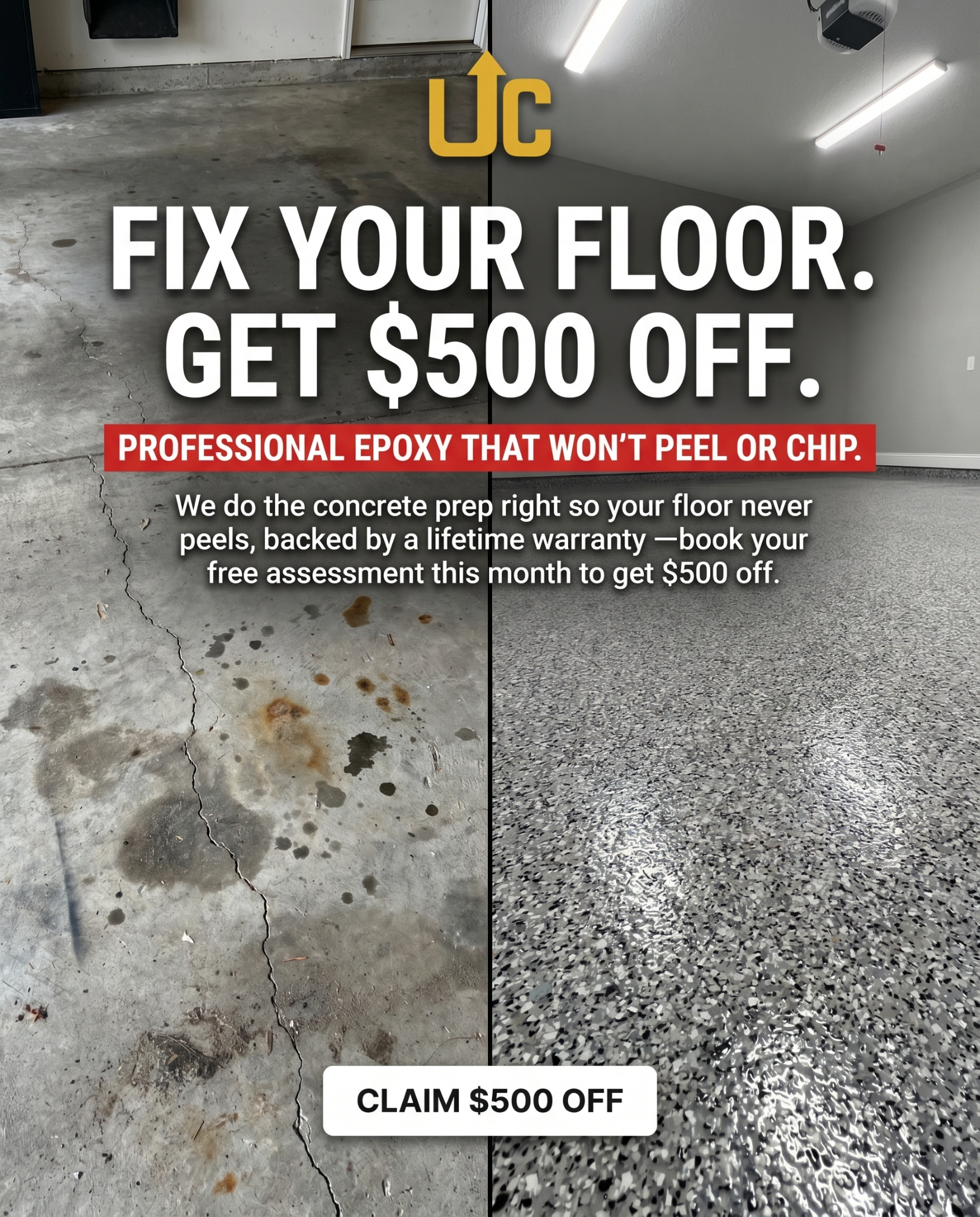 Upscale coatings Facebook ad: Get a FREE quote today, no obligation.
