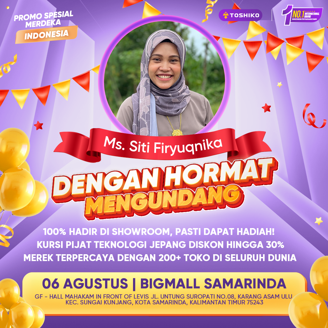 Kursi Pijat Mewah Toshiko Di Big Mall Samarinda Facebook ad: Dapatkan Promo