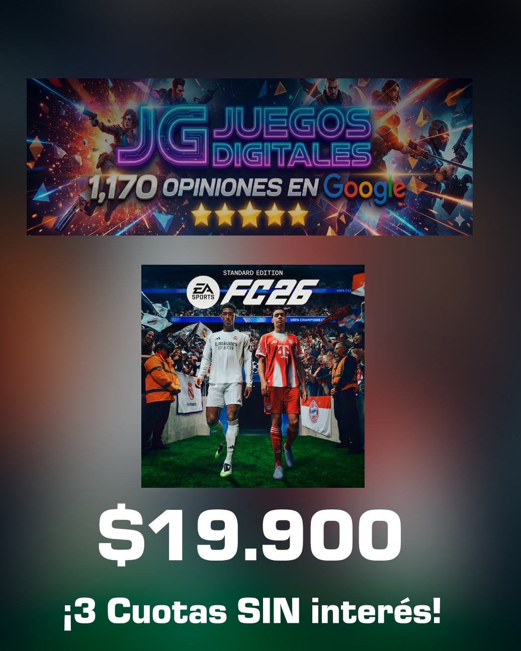 JG Juegos digitales Facebook ad from Apr 2, 2026